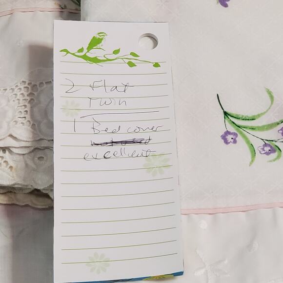 Vintage Martex Atelier Percale Sheets Twin 2 Flat 1 Bed Cover Floral No Iron - Picture 14 of 14